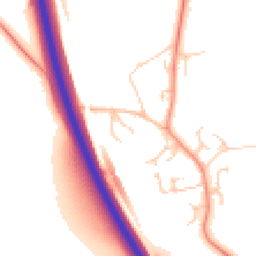 Daytime road noise heatmap for MK17 9ET