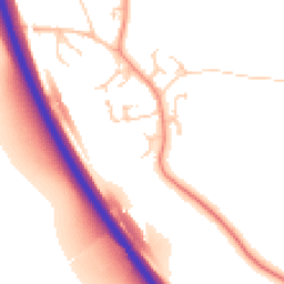Daytime road noise heatmap for MK17 9EX