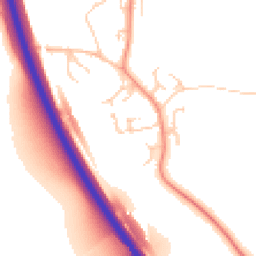 Daytime road noise heatmap for MK17 9FN