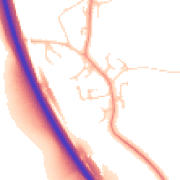 Daytime road noise heatmap for MK17 9FR