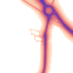 Daytime road noise heatmap for MK17 9GE