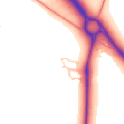 Daytime road noise heatmap for MK17 9GN