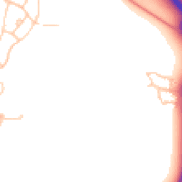 Daytime road noise heatmap for MK17 9GP