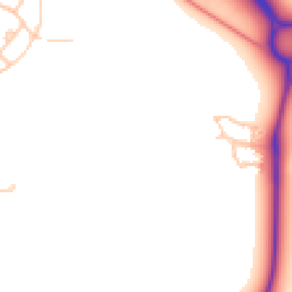 Daytime road noise heatmap for MK17 9GT