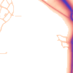 Daytime road noise heatmap for MK17 9GU