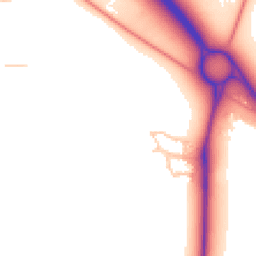 Daytime road noise heatmap for MK17 9GW