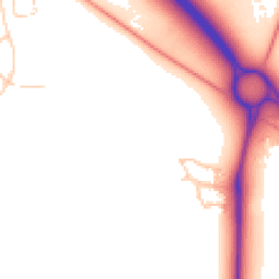 Daytime road noise heatmap for MK17 9GY