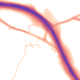 Daytime road noise heatmap for MK17 9NB