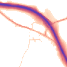 Daytime road noise heatmap for MK17 9NJ