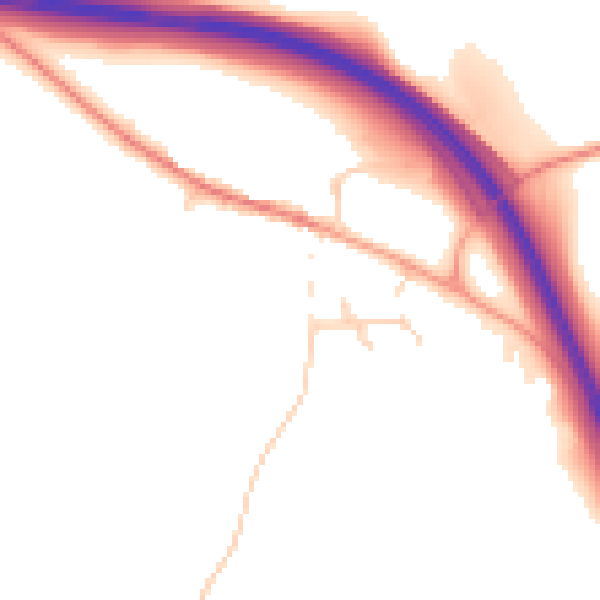 Daytime road noise heatmap for MK17 9NW