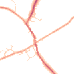 Daytime road noise heatmap for MK17 9QZ