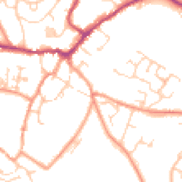 Daytime road noise heatmap for MK18 1AF