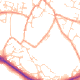 Daytime road noise heatmap for MK18 1AL
