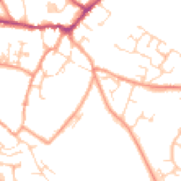 Daytime road noise heatmap for MK18 1AP