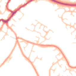 Daytime road noise heatmap for MK18 1BB