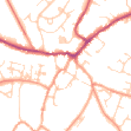 Daytime road noise heatmap for MK18 1BS