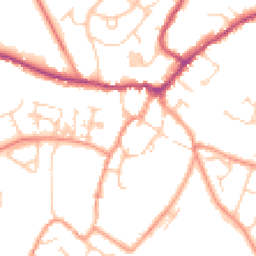 Daytime road noise heatmap for MK18 1BT