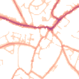 Daytime road noise heatmap for MK18 1BU