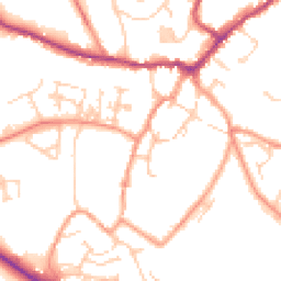 Daytime road noise heatmap for MK18 1DA