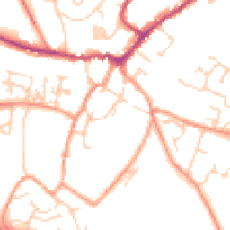 Daytime road noise heatmap for MK18 1DG
