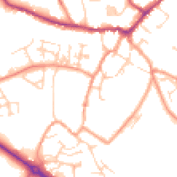 Daytime road noise heatmap for MK18 1DQ