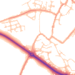 Daytime road noise heatmap for MK18 1DR
