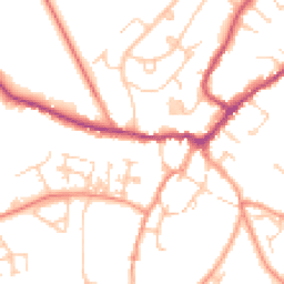 Daytime road noise heatmap for MK18 1HH