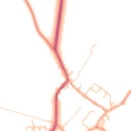 Daytime road noise heatmap for MK18 1HN