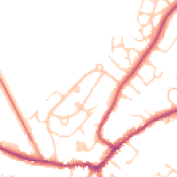 Daytime road noise heatmap for MK18 1LQ