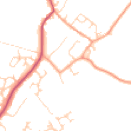 Daytime road noise heatmap for MK18 1QB
