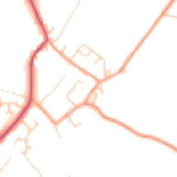 Daytime road noise heatmap for MK18 1QE