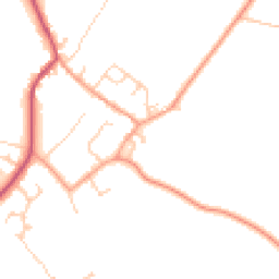 Daytime road noise heatmap for MK18 1QG