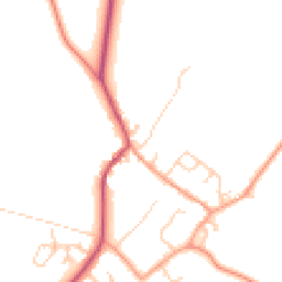 Daytime road noise heatmap for MK18 1QJ