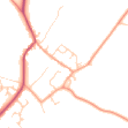 Daytime road noise heatmap for MK18 1QN