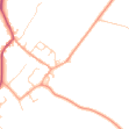 Daytime road noise heatmap for MK18 1QQ