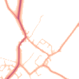 Daytime road noise heatmap for MK18 1QY