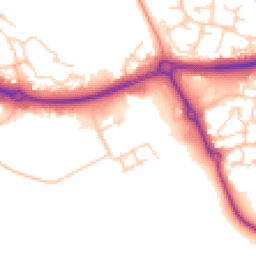 Daytime road noise heatmap for MK18 1RQ