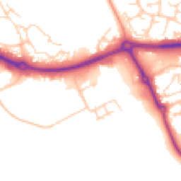 Daytime road noise heatmap for MK18 1RT