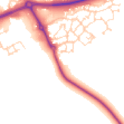 Daytime road noise heatmap for MK18 1SZ