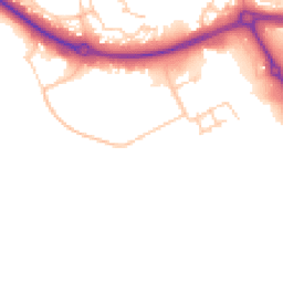 Daytime road noise heatmap for MK18 1TH