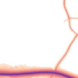 Daytime road noise heatmap for MK18 2AA