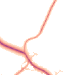 Daytime road noise heatmap for MK18 2AH