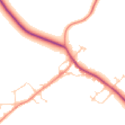 Daytime road noise heatmap for MK18 2AL