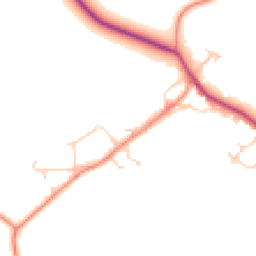 Daytime road noise heatmap for MK18 2BA