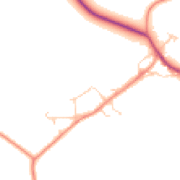 Daytime road noise heatmap for MK18 2BD