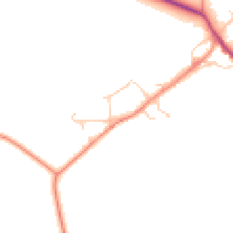 Daytime road noise heatmap for MK18 2BQ
