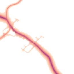 Daytime road noise heatmap for MK18 2GW