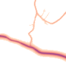 Daytime road noise heatmap for MK18 2HT