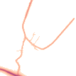Daytime road noise heatmap for MK18 2JF