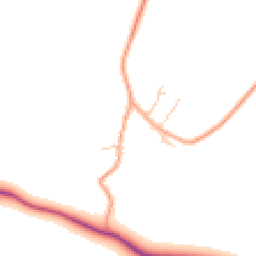 Daytime road noise heatmap for MK18 2JN